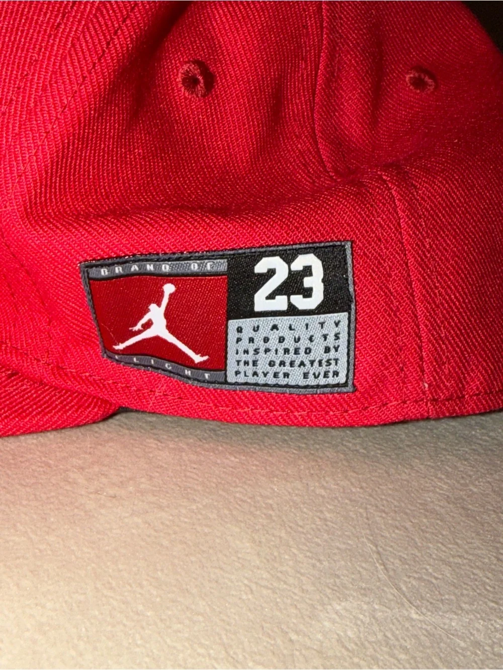 Jordan Red and Black 23 Embroidered Cap